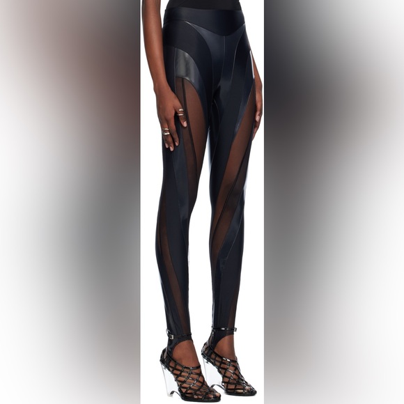 MUGLER black spiral leggings - Picture 2 of 7